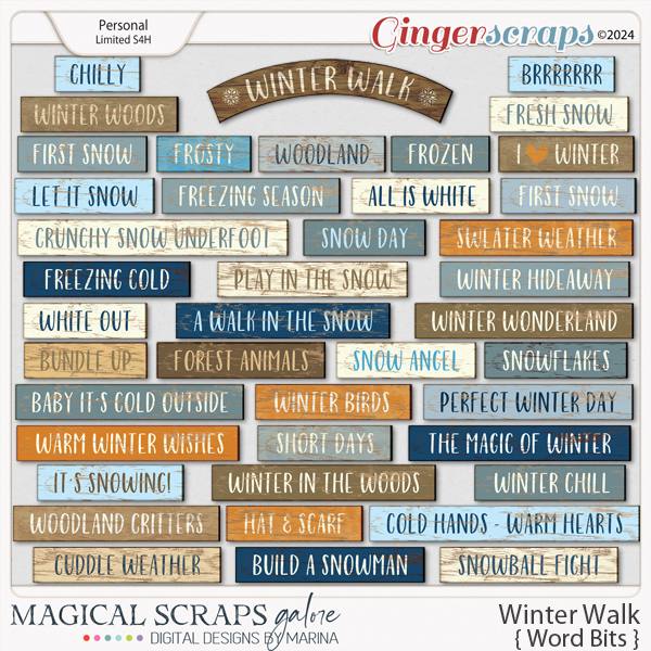 Winter Walk (word bits)