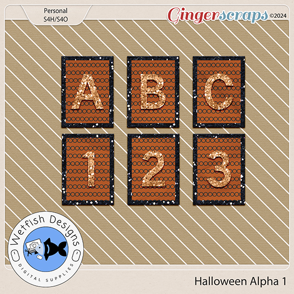 Halloween Alphabet 1 by Wetfish Designs 