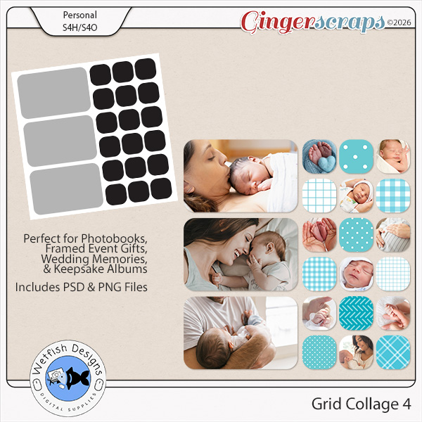 Grid Collage 4 by Wetfish Designs  
