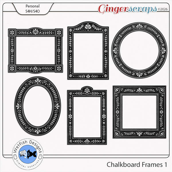 Chalkboard Frames 1 by Wetfish Designs