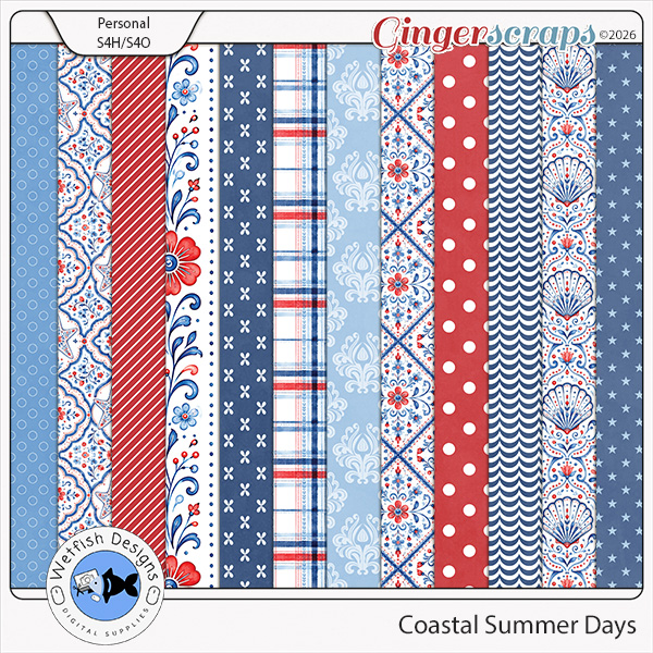 Coastal Summer Days Papers by Wetfish Designs