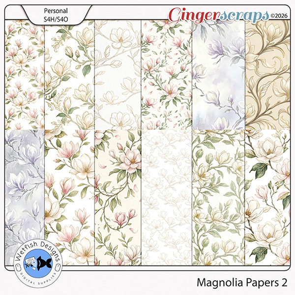 Magnolia Papers 2 by Wetfish Designs  