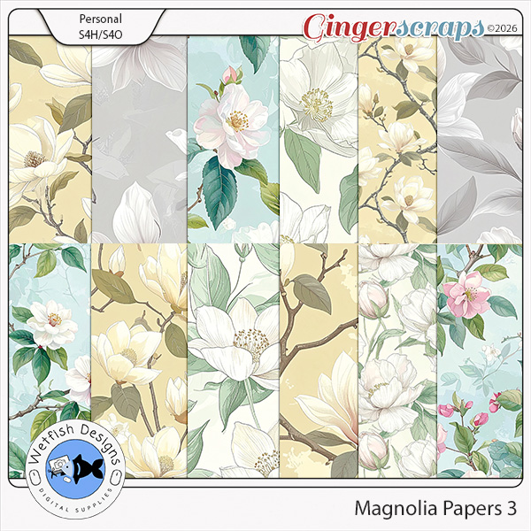 Magnolia Papers 3 by Wetfish Designs  