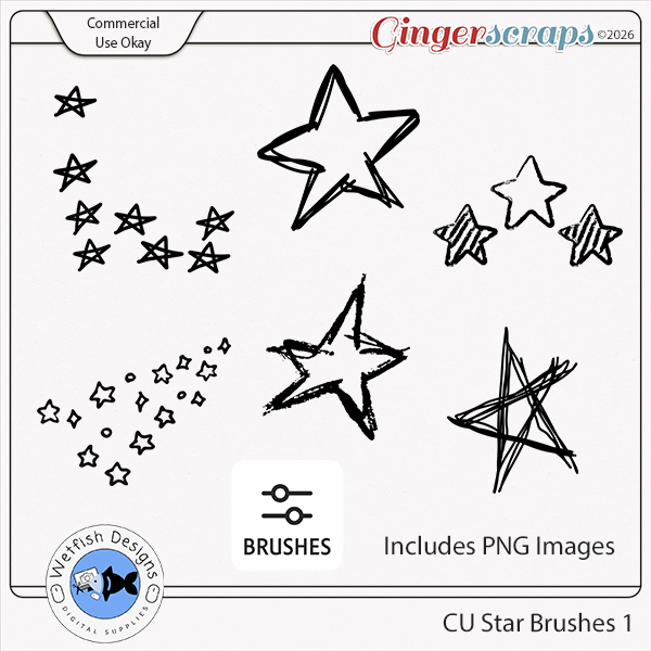 CU Star Brushes 1 by Wetfish Designs 