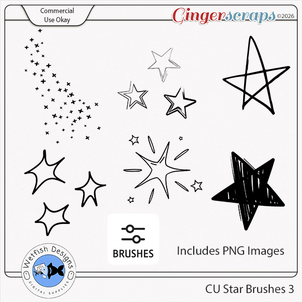 CU Star Brushes 3 by Wetfish Designs  