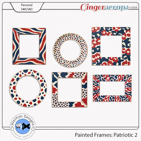 Painted Frames: Patriotic 2 by Wetfish Designs 