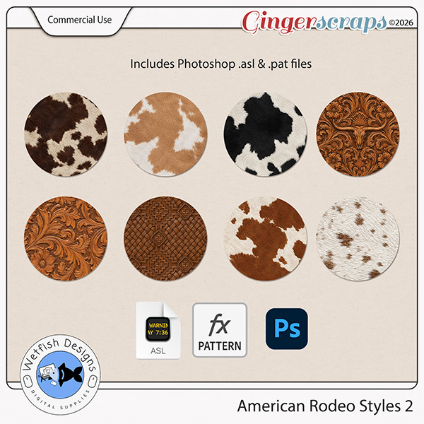 American Rodeo Layer Styles 2 by Wetfish Designs