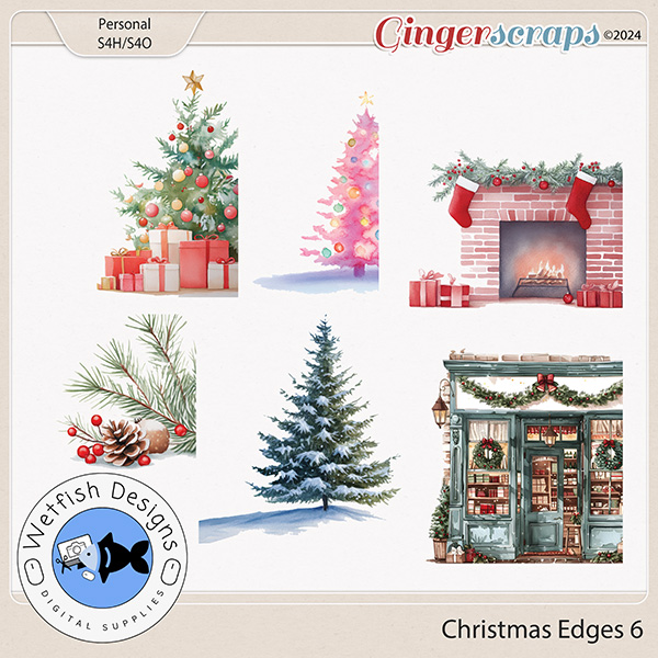 Christmas Edging 6 by Wetfish Designs 