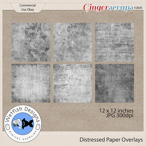 Distressed Paper Overlays 1 by Wetfish Designs