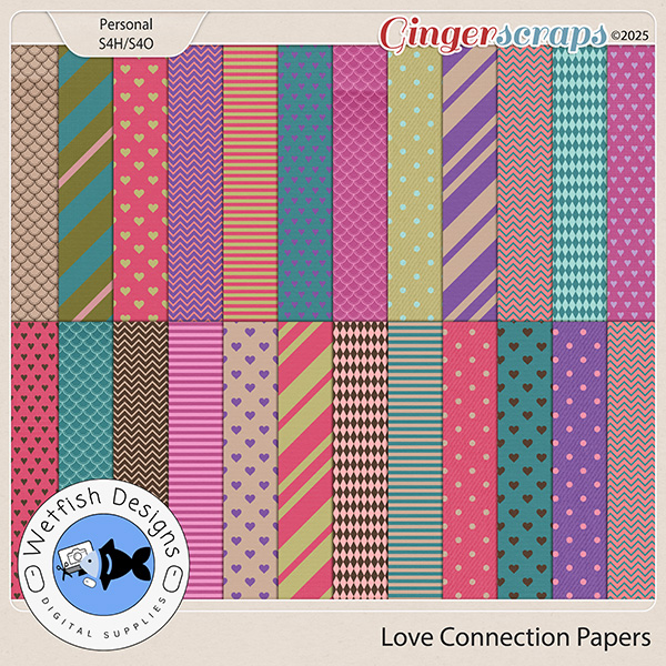 Love Connection Kit Papers: February 2025 Buffet by Wetfish Designs