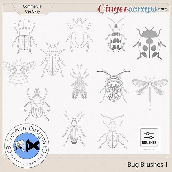 CU Bug Brushes 1 by Wetfish Designs  