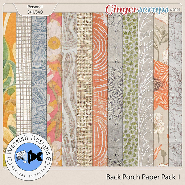 Back Porch Papers 1 by Wetfish Designs 