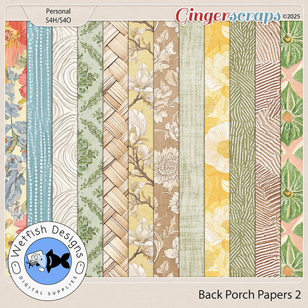 Back Porch Papers 2 by Wetfish Designs  