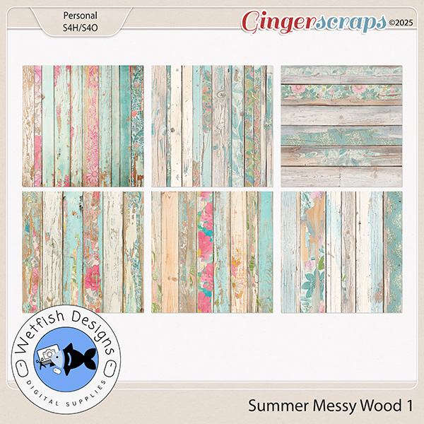 Summer Messy Wood 1 by Wetfish Designs  
