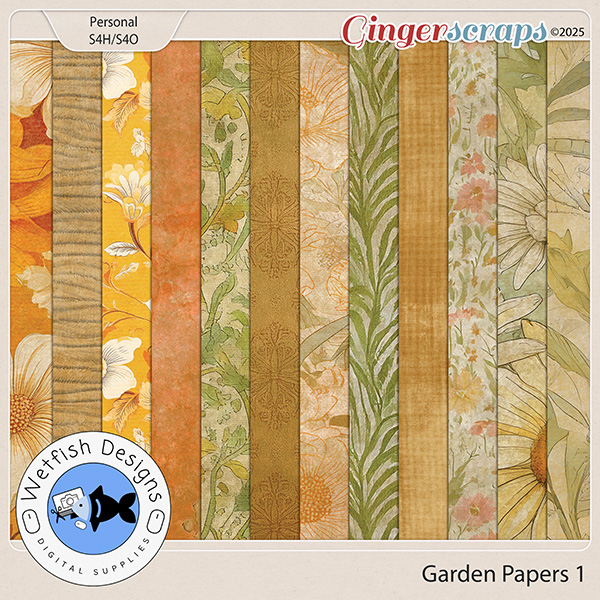 Garden Papers 1 by Wetfish Designs 