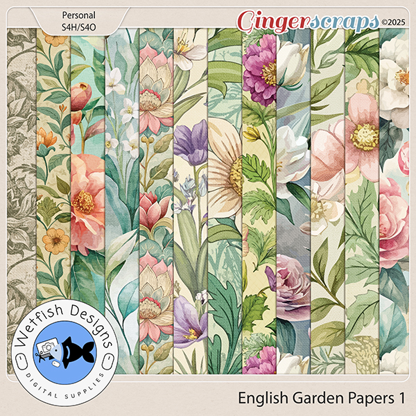 English Garden 1 by Wetfish Designs 