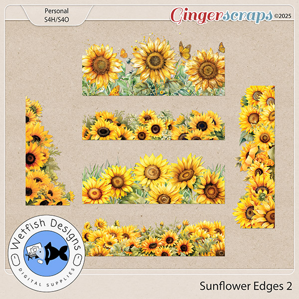Sunflower Edges 2 by Wetfish Designs    