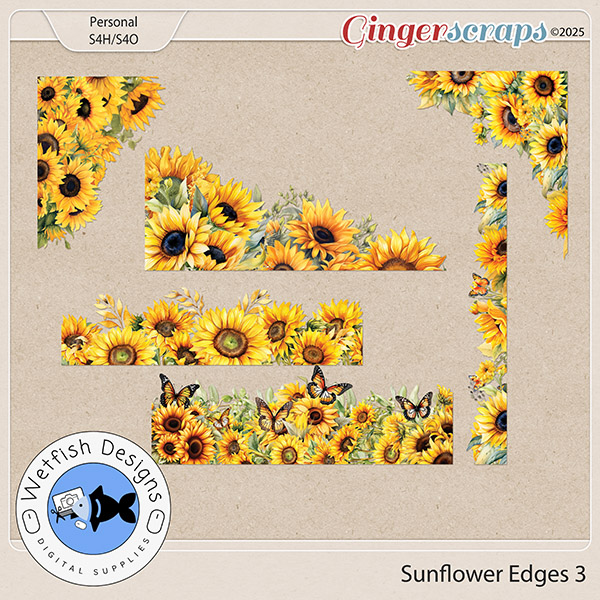 Sunflower Edges 3 by Wetfish Designs     