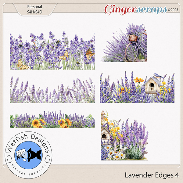 Lavender Edges 4 by Wetfish Designs  