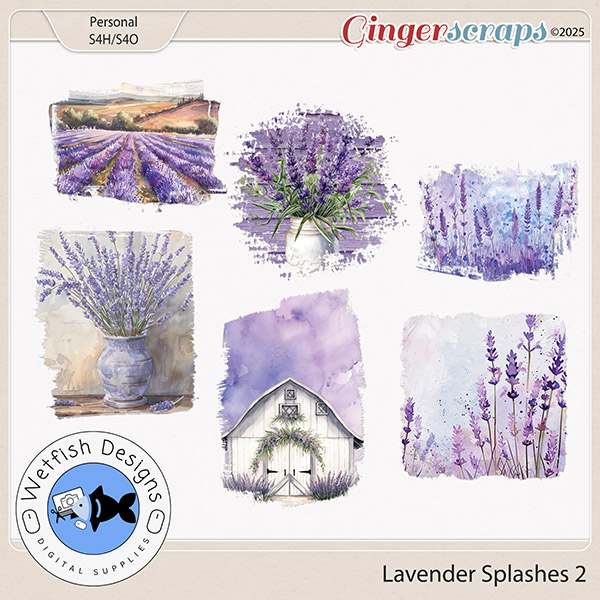 Lavender Splahses 2 by Wetfish Designs 