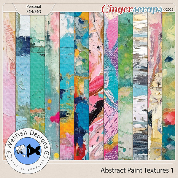 Abstract Paint Textures 1 by Wetfish Designs