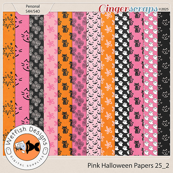 Pink Halloween Papers 25_2 by Wetfish Designs 