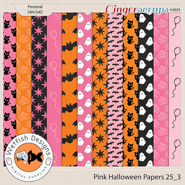 Pink Halloween Papers 25_3 by Wetfish Designs  