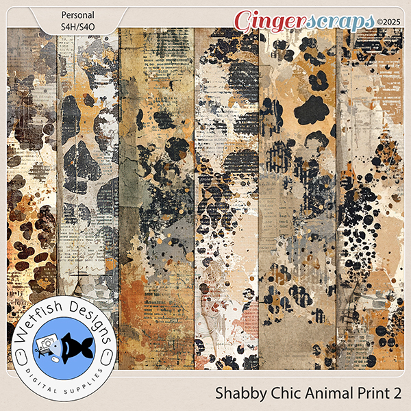 Shabby Chic Animal Print Papers 2 by Wetfish Designs