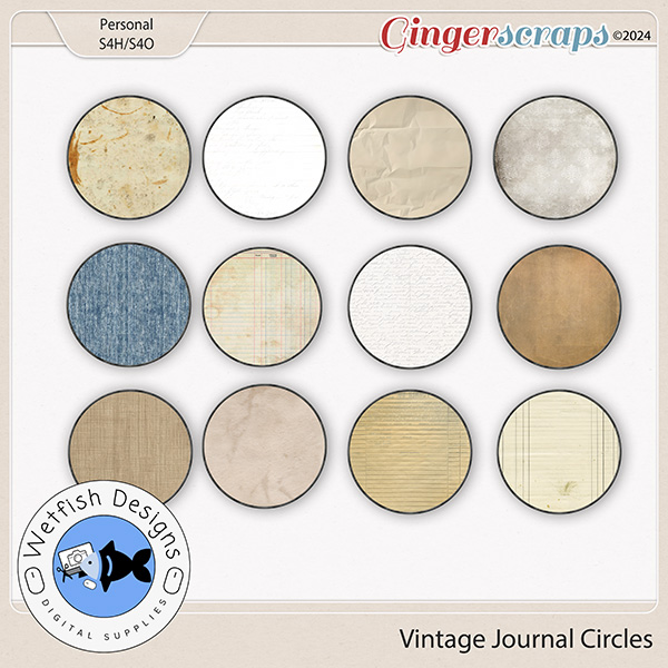 Vintage Journal Circles by Wetfish Designs