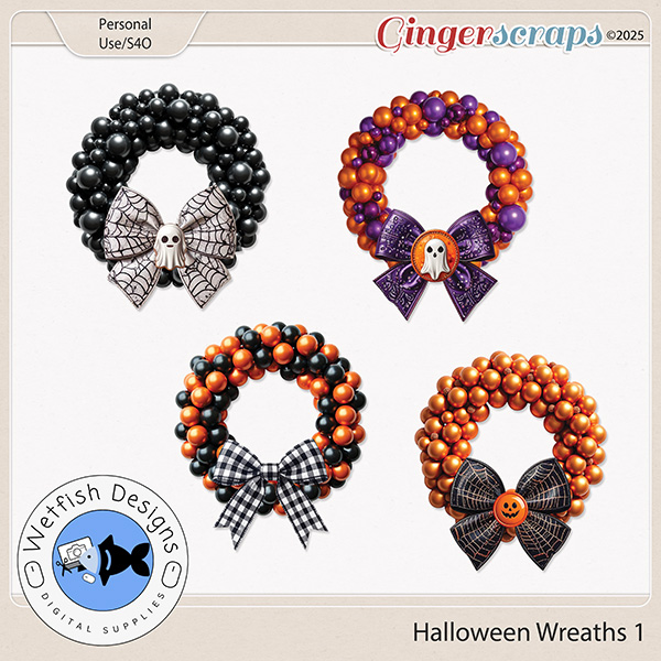 Halloween Wreaths 1 by Wetfish Designs  