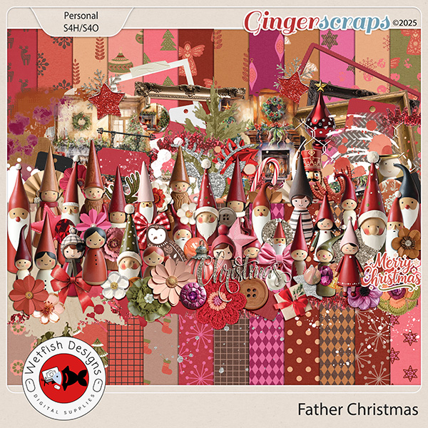 Father Christmas Page Kit by Wetfish Designs