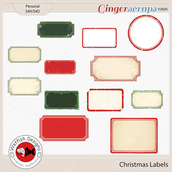 Christmas Labels by Wetfish Designs 