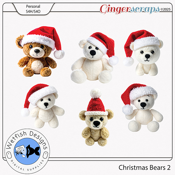 Christmas Bears 2 – Element Pack by Wetfish Designs 