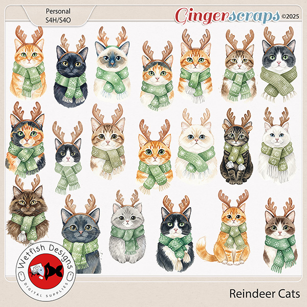 Reindeer Cats by Wetfish Designs 