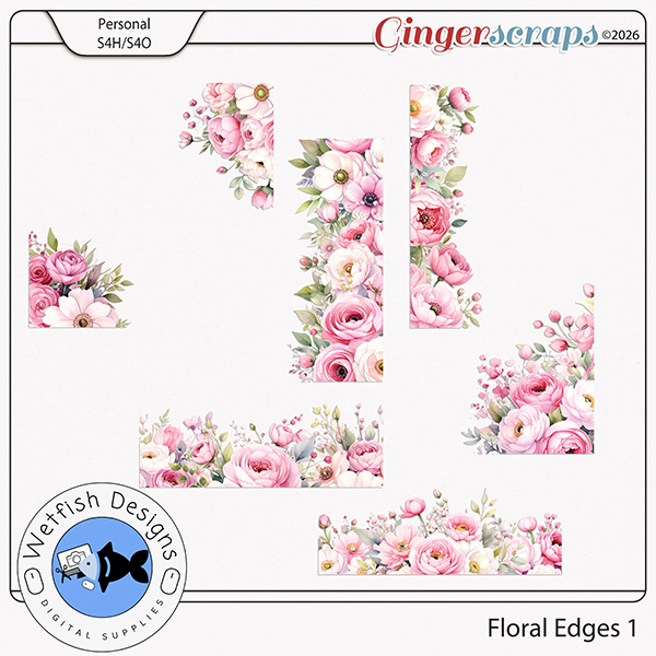 Floral Edges 1 by Wetfish Designs