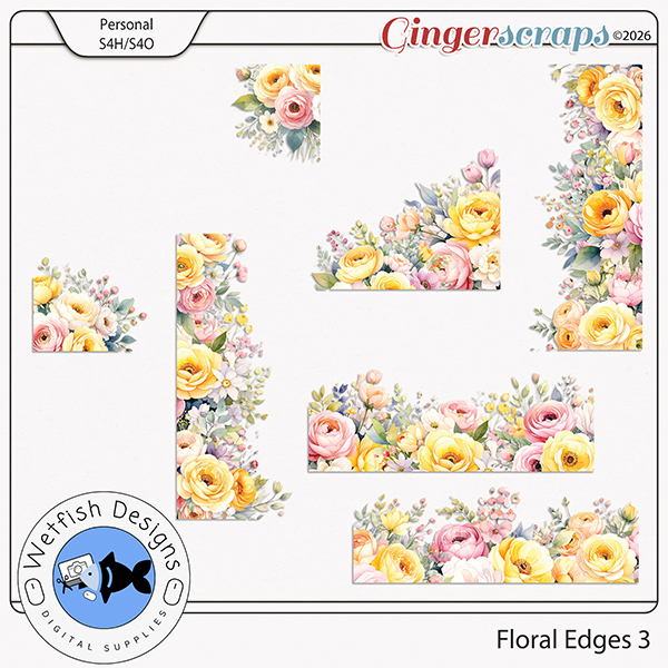 Floral Edges 3 by Wetfish Designs  