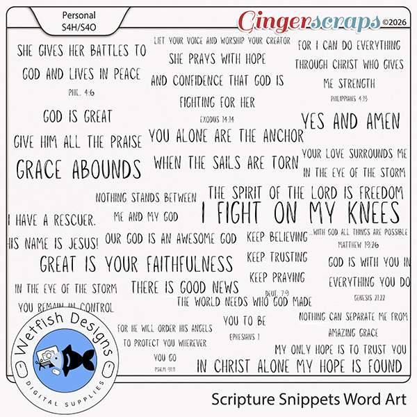 Scripture Snippets: Word Art by Wetfish Designs 