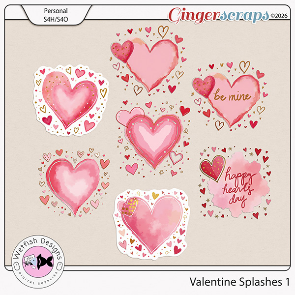 Valentine Splashes 1 by Wetfish Designs