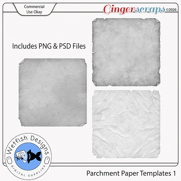 CU Parchment Paper Templates 1 by Wetfish Designs