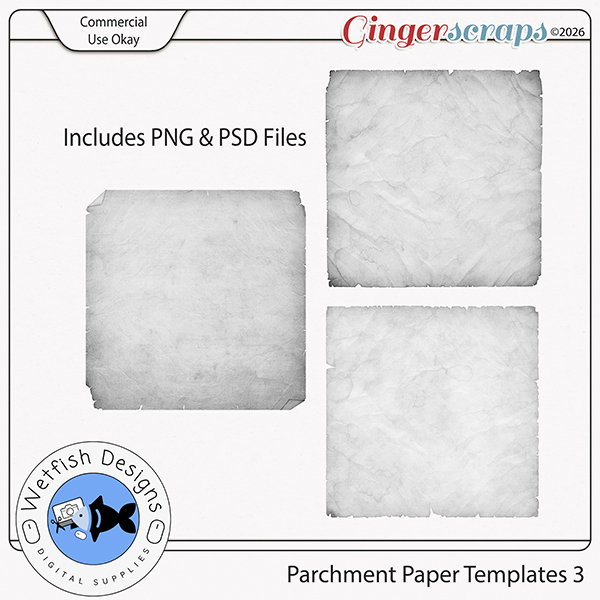 CU Parchment Paper Templates 3 by Wetfish Designs  