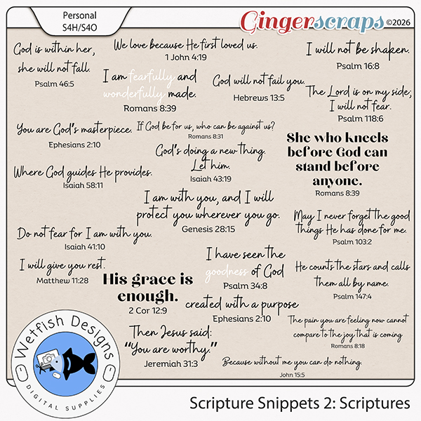 Scripture Snippets 2 Scriptures by Wetfish Designs 