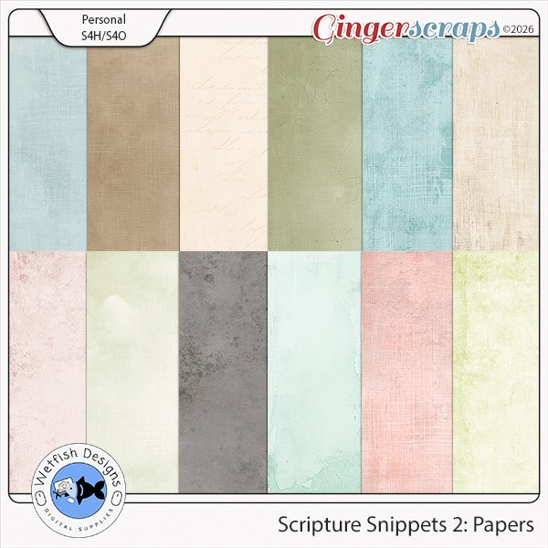 Scripture Snippets 2 Papers by Wetfish Designs  