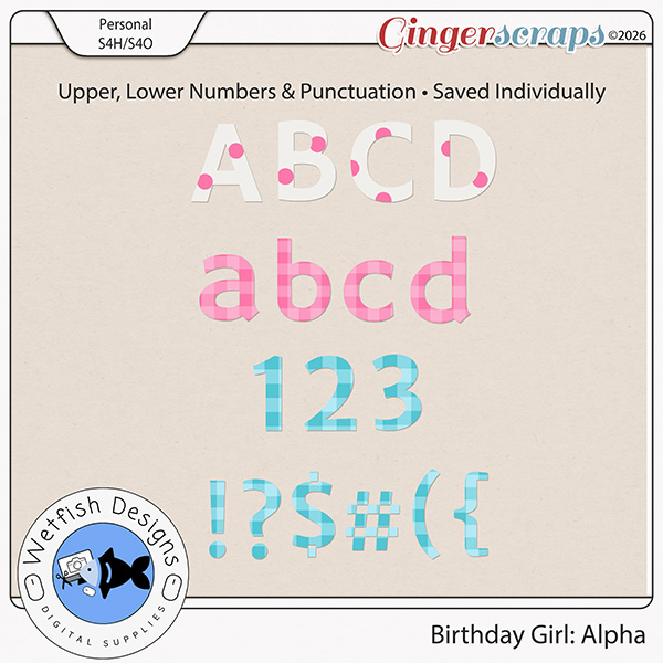 Birthday Girl Alpha by Wetfish Designs
