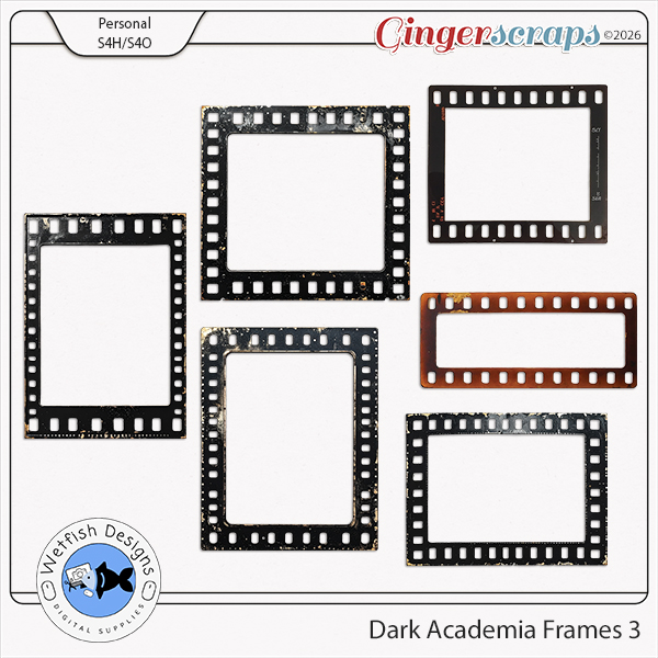 Dark Academia Frames 3 by Wetfish Designs 