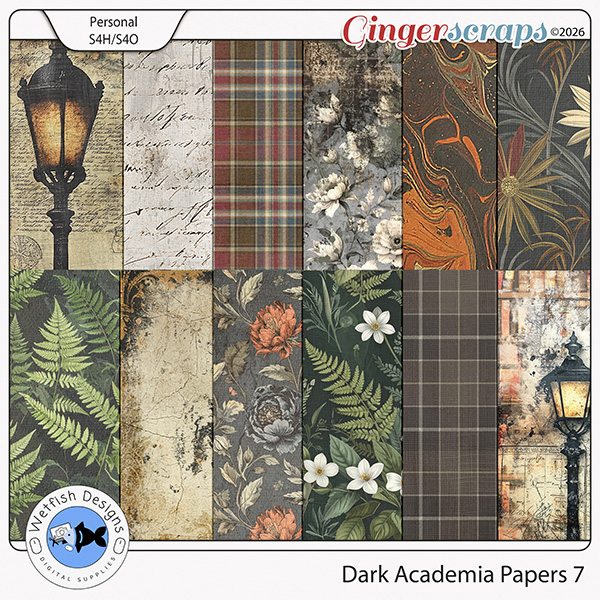 Dark Academia Papers 7 by Wetfish Designs  