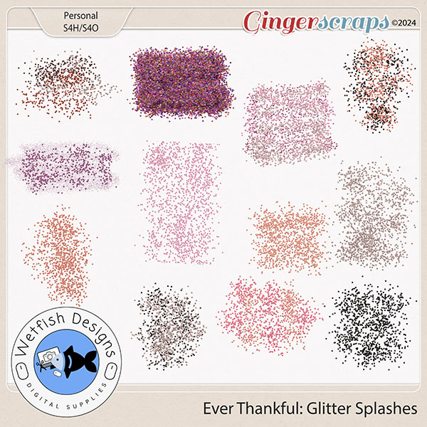 Ever Thankful Glitter Splashes by Wetfish Designs  