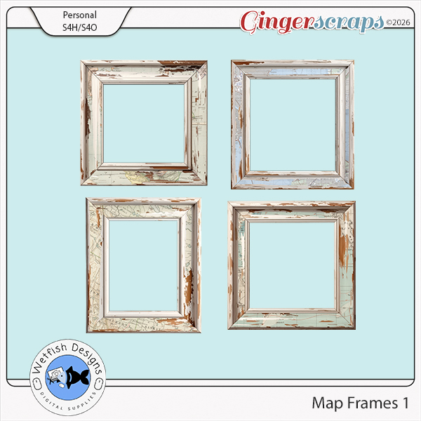 Map Frames 1 by Wetfish Designs   