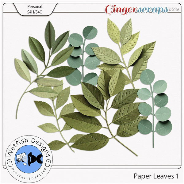 Paper Leaves 1 by Wetfish Designs