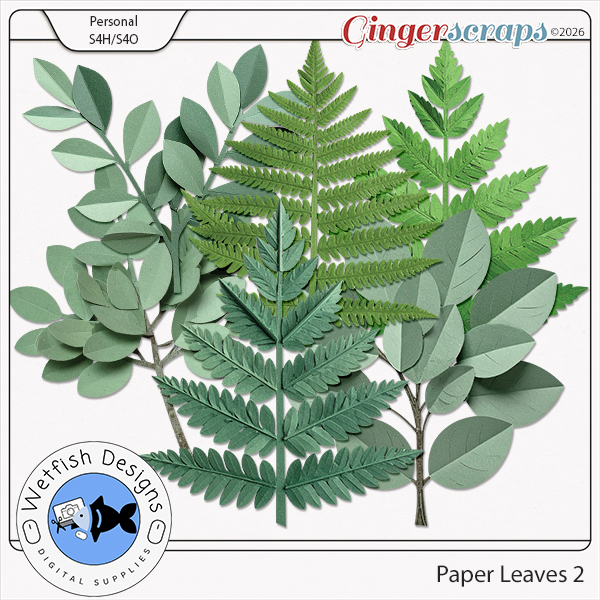 Paper Leaves 2 by Wetfish Designs 