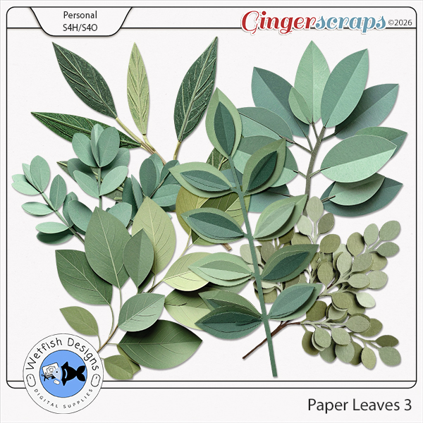 Paper Leaves 3 by Wetfish Designs 